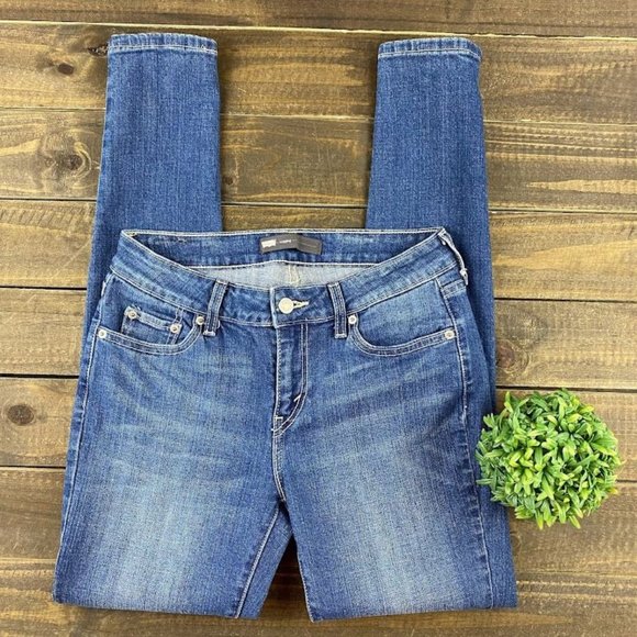 Levi's Mid Rise Leggings Women's Size 29 Dark Wash Denim Jeans 30.5" Inseam